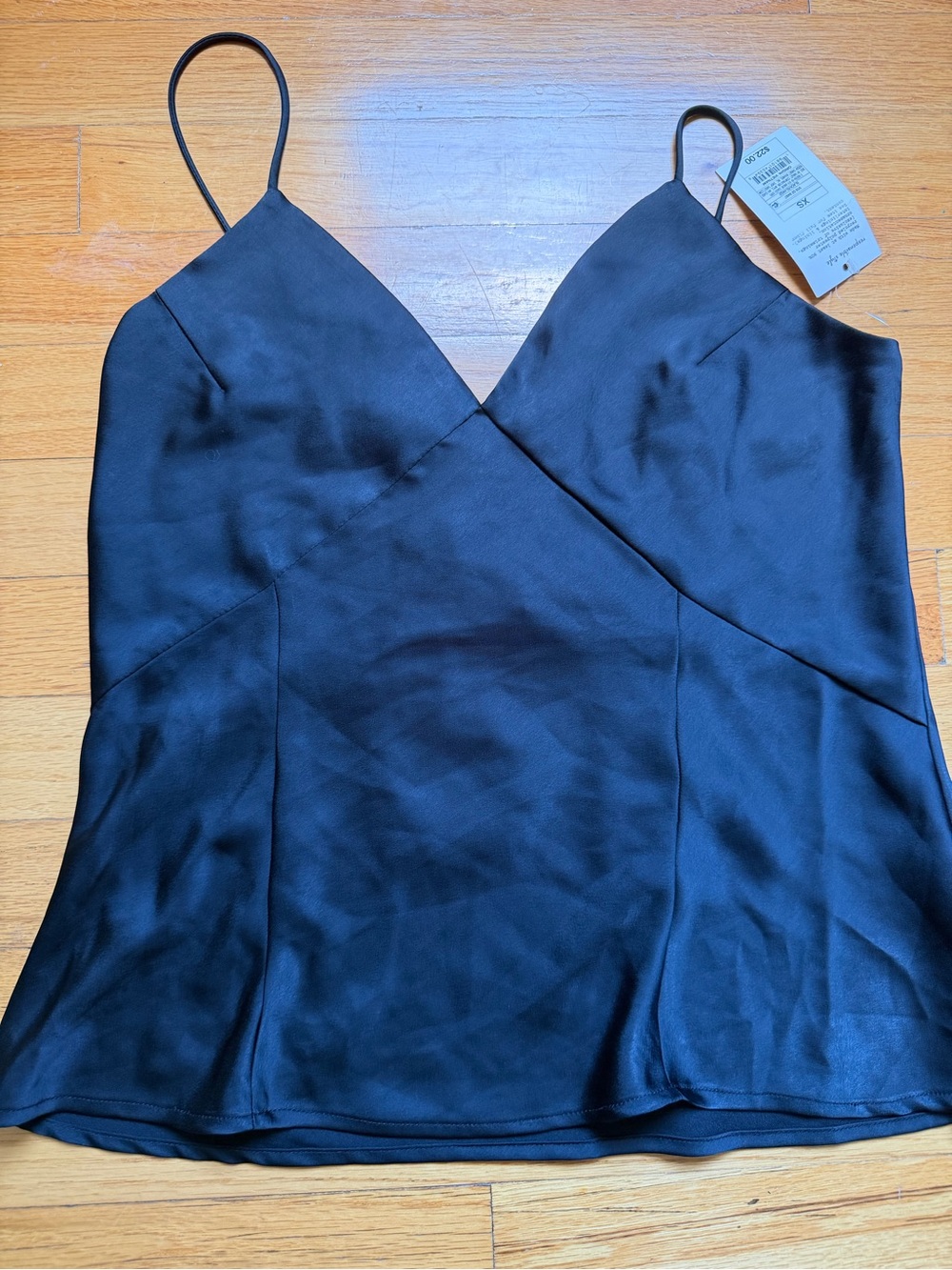 Target Black Satin V-Neck Spaghetti Strap Cami